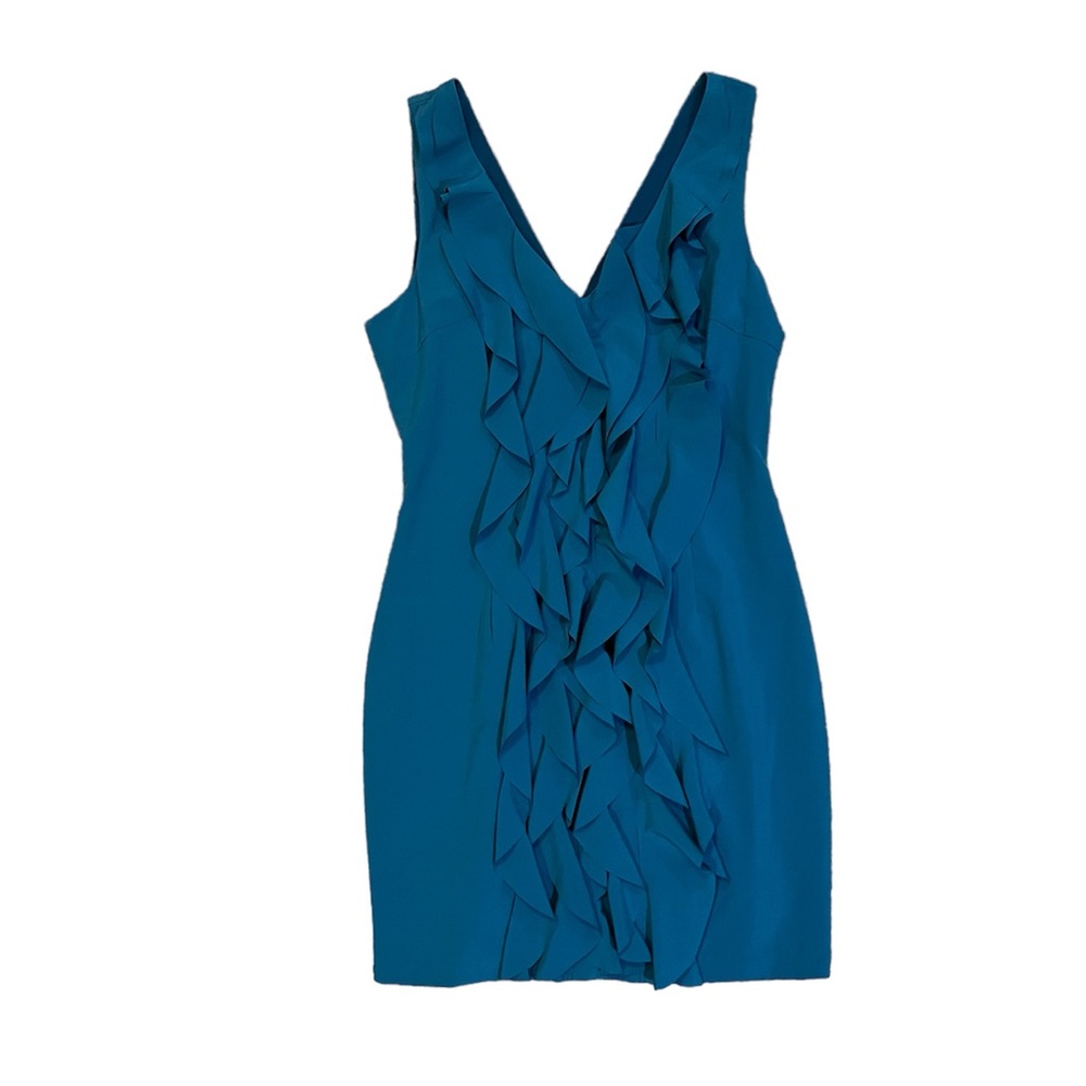 Ark & Co. size medium, teal blue mini ruffle dress